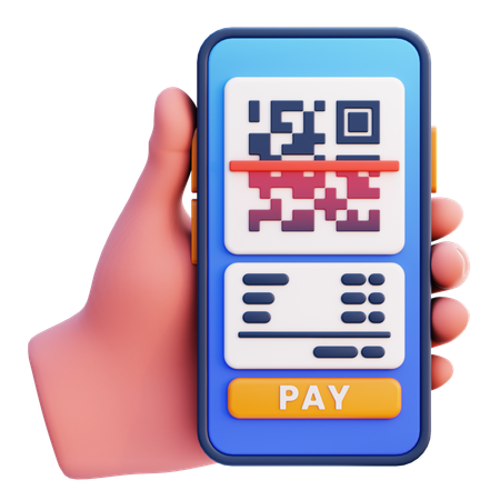 Qr Payment  3D Icon