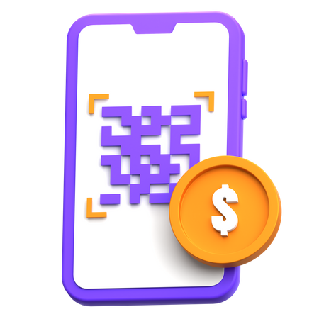 QR Payment  3D Icon
