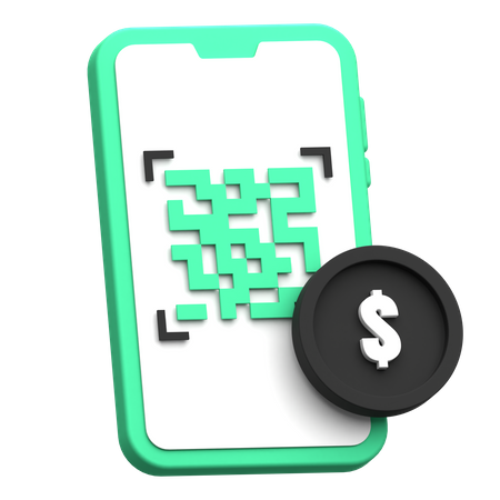 QR Payment  3D Icon