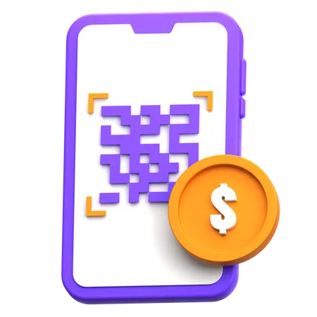 QR Payment  3D Icon