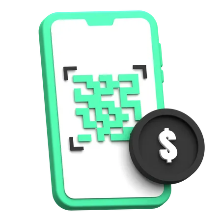 QR Payment  3D Icon