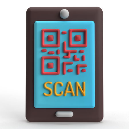 QR 스캔  3D Icon