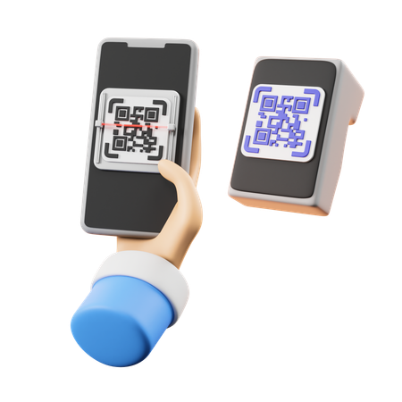 Paiement par scan qr  3D Icon