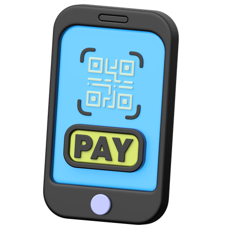 Qr Scan Payment  3D Icon