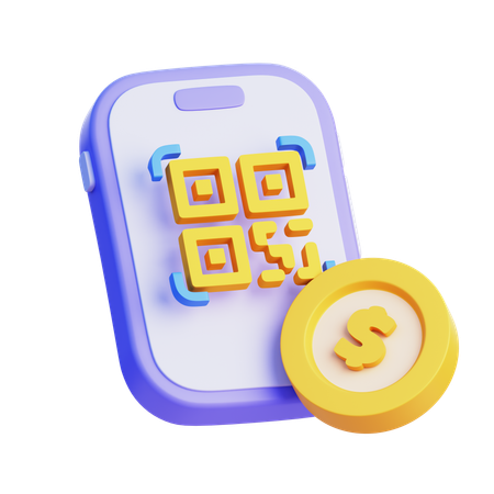 QR 스캐너  3D Icon