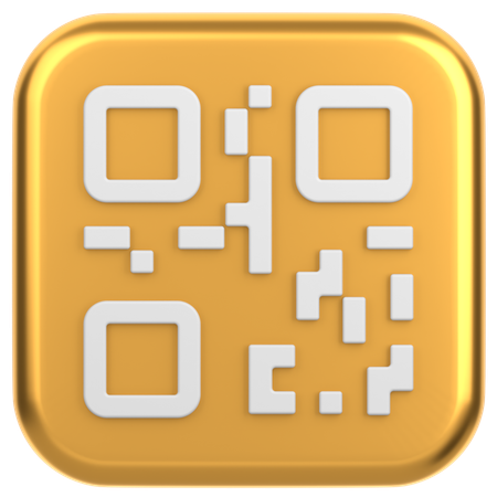 QR 코드  3D Icon