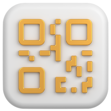 QR 코드  3D Icon