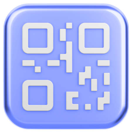QR 코드  3D Icon