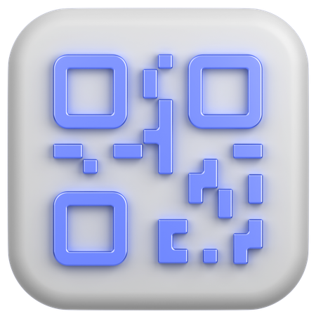 QR 코드  3D Icon