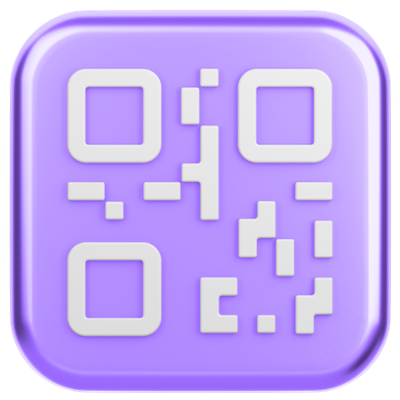 QR 코드  3D Icon
