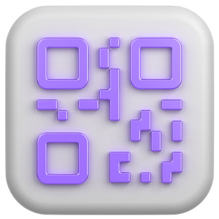 QR 코드  3D Icon