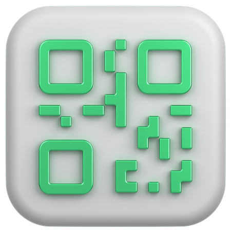 QR 코드  3D Icon