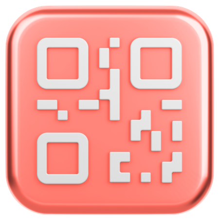 QR 코드  3D Icon