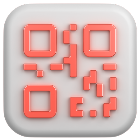 QR 코드  3D Icon