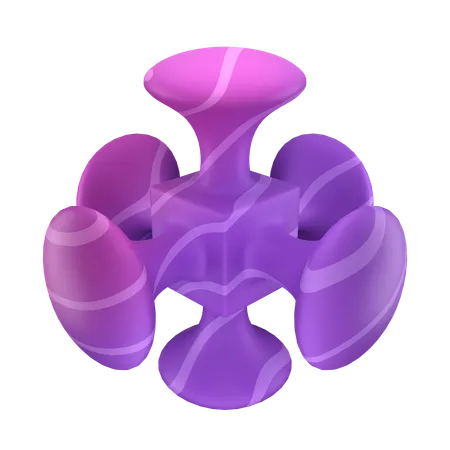 Chapeau de champignon quadruple  3D Icon