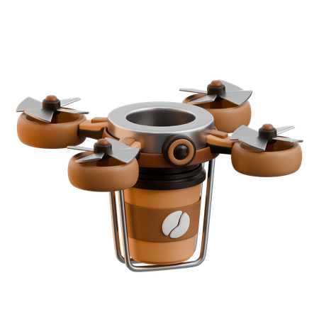 Quadcopter Cooking Device  3D Icon