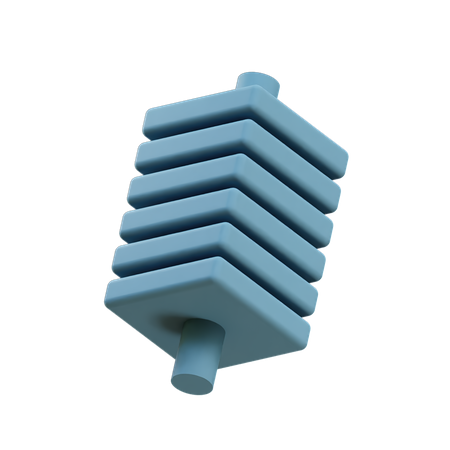 Quaderförmiges Stapelrohr  3D Illustration