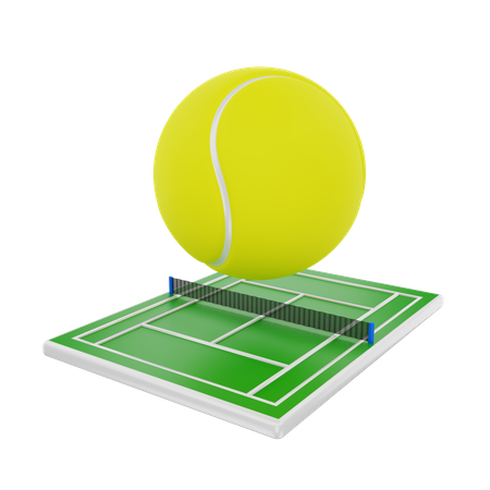 Quadra de tênis  3D Illustration