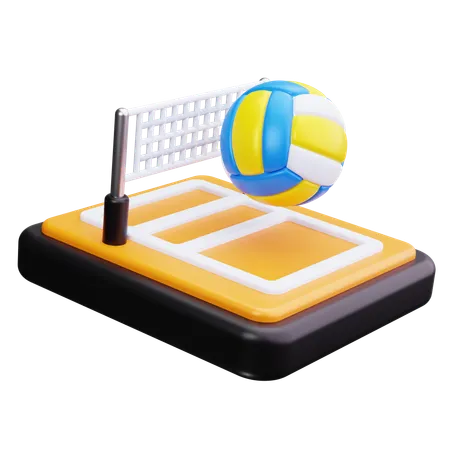 Quadra de volei  3D Icon