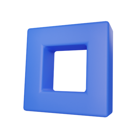 Quadrado  3D Icon