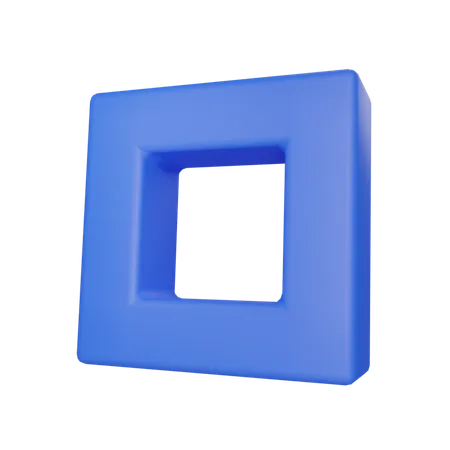 Quadrado  3D Icon