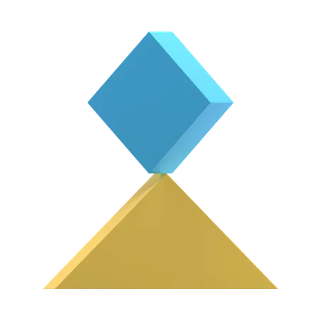 Quadrado equilibrado  3D Icon