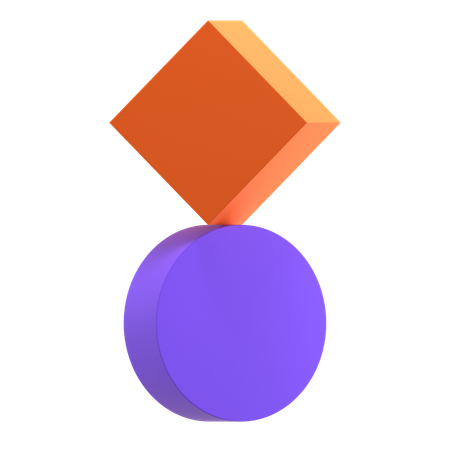 Quadrado equilibrado  3D Icon