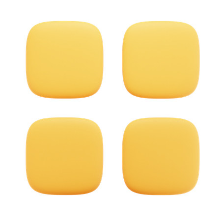 Quadratisches Menü  3D Icon