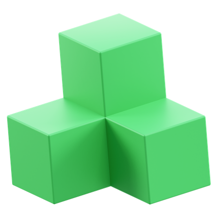 Quadratischer Stapel  3D Icon