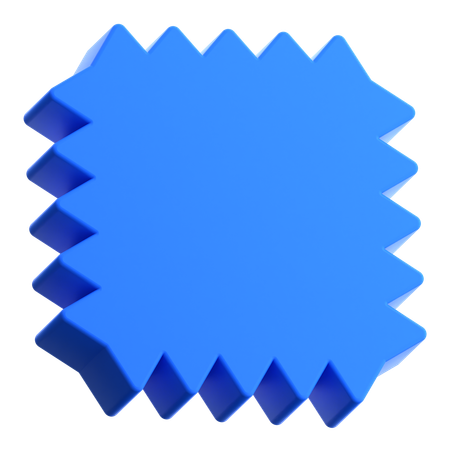 Quadratischer Stempel  3D Icon