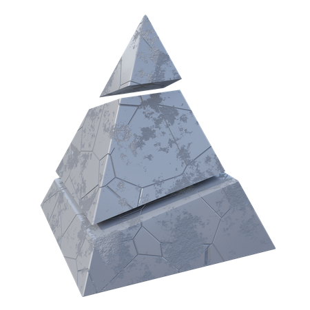 Quadratische Pyramide  3D Illustration