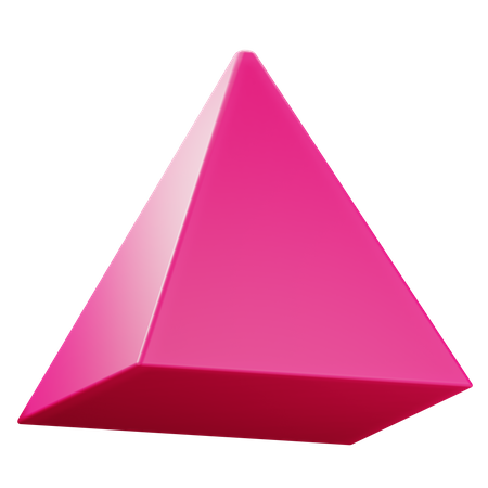 Quadratische Pyramidenform  3D Icon