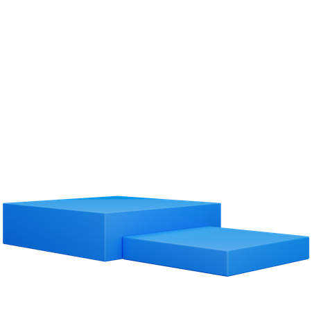 Quadratisches Podium  3D Illustration