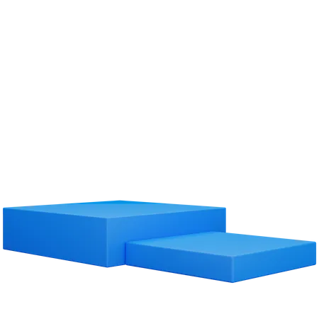 Quadratisches Podium  3D Illustration