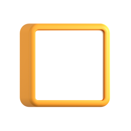 Quadratisches Textfeld  3D Icon