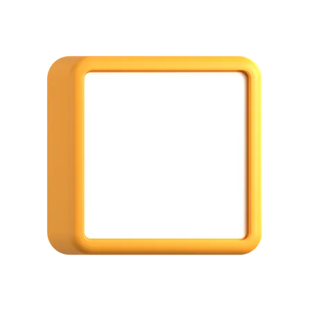 Quadratisches Textfeld  3D Icon