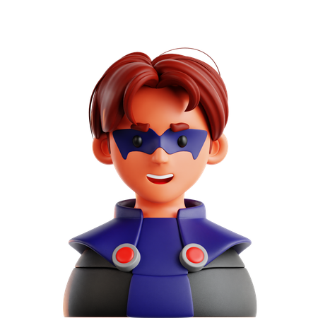 Super-herói cômico  3D Icon