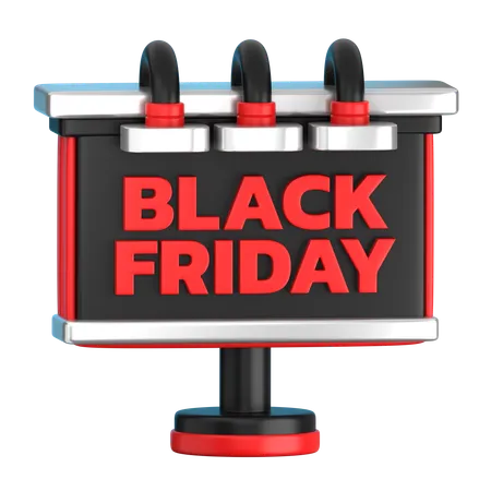 Quadro de anúncios da black friday  3D Icon