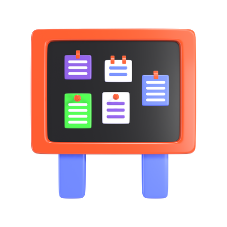 Quadro de avisos  3D Icon