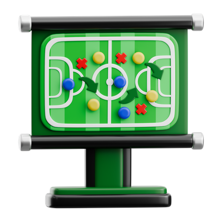 Quadro de estratégia de futebol  3D Icon