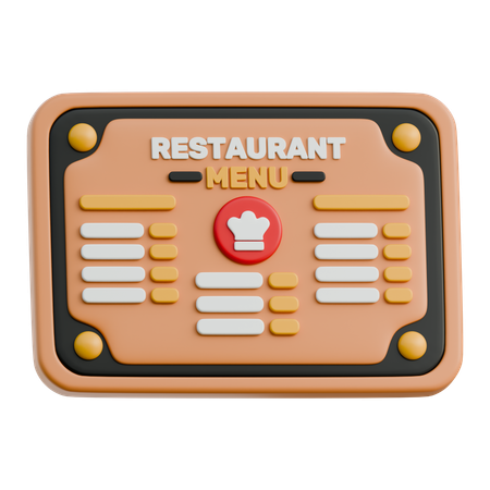 Placa do menu  3D Icon