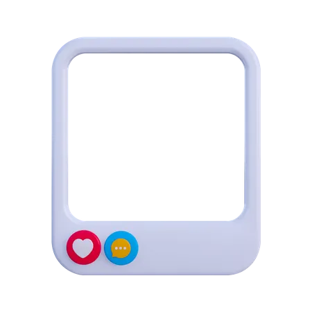 Quadro de mídia social  3D Icon