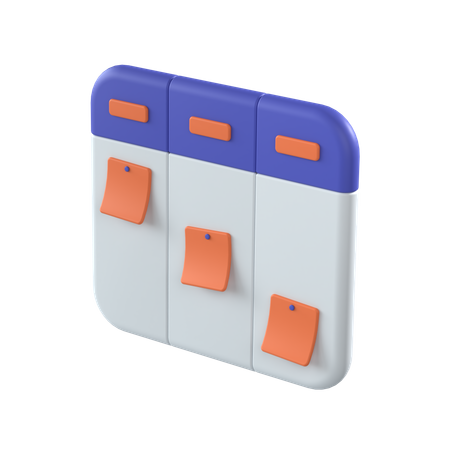 Quadro kanban  3D Icon