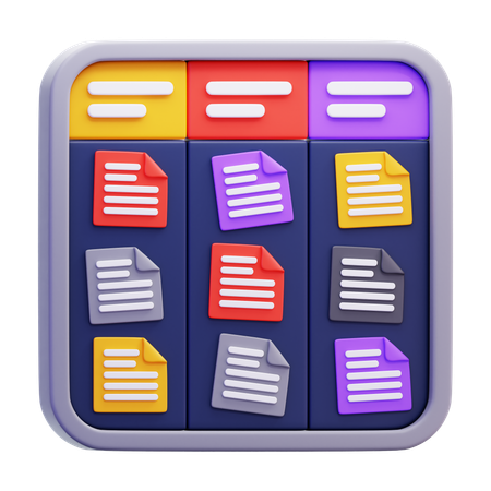 Quadro kanban  3D Icon