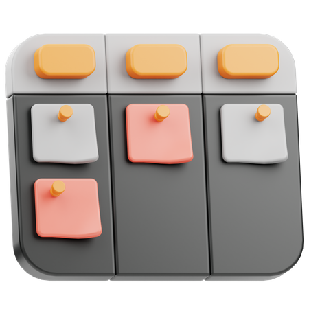 Quadro kanban  3D Icon