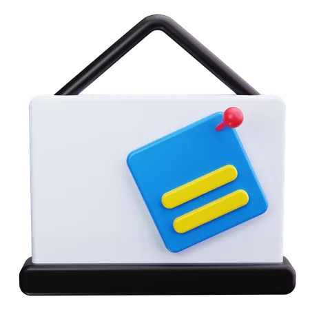 Quadro-negro  3D Icon