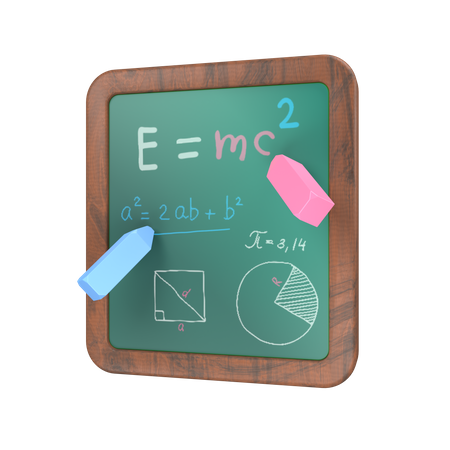 Quadro de aula de matemática  3D Icon