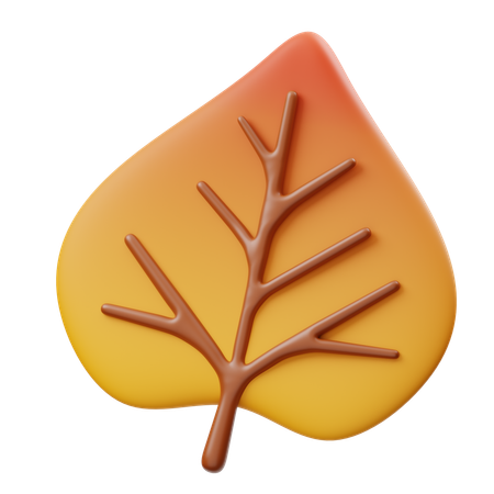 Quaking Aspen Leaf  3D Icon