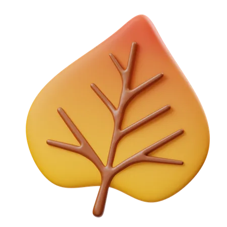 Quaking Aspen Leaf  3D Icon