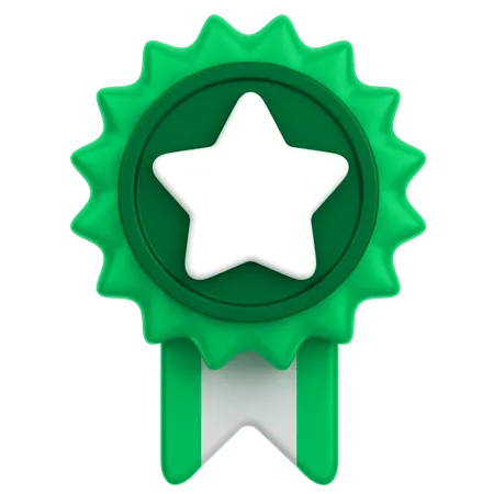 3 D Icon Of A Badge With A Star 3D Icon